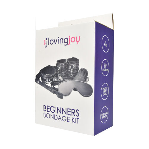 Loving Joy Beginner's Bondage Kit Black (8 Piece)