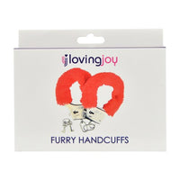 Loving Joy Furry Handcuffs Red