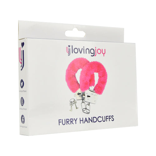 Loving Joy Furry Handcuffs Pink