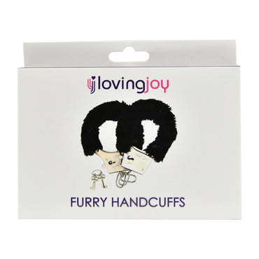 Loving Joy Furry Handcuffs Black