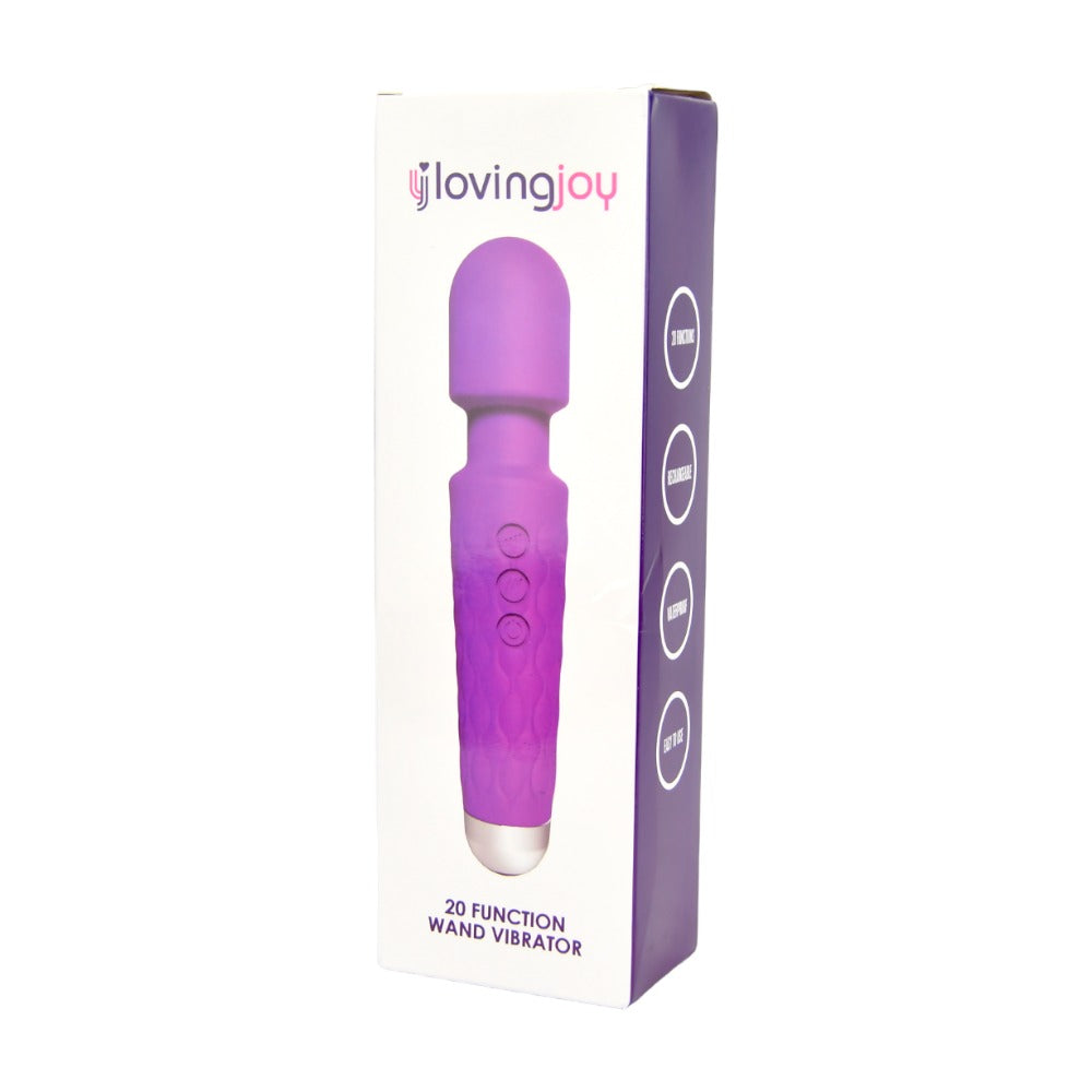 Loving Joy 20 Function Wand Vibrator Purple Bunda Bundha Loving Joy 20 Function Wand Vibrator Purple Bunda Bundha