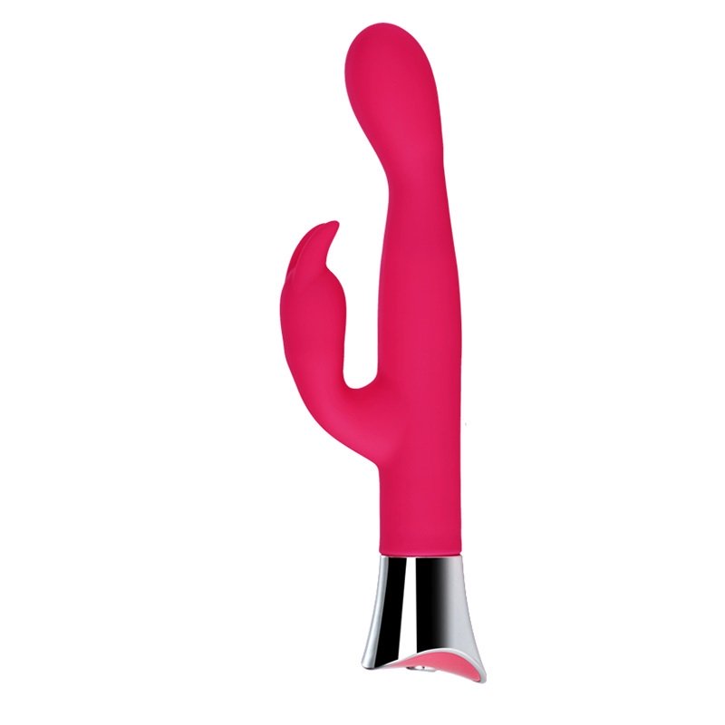 Loving Joy 10 Function Slim Silicone Rabbit Vibrator Pink