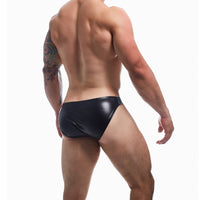 C4M Boost Black Leatherette Bikini Brief Large