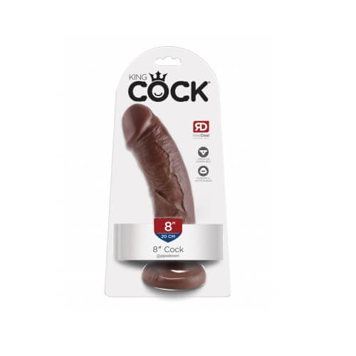 King Cock 8 Inch Cock-Brown