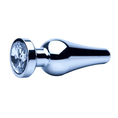 Precious Metals Smooth Silver Butt Plug-Large